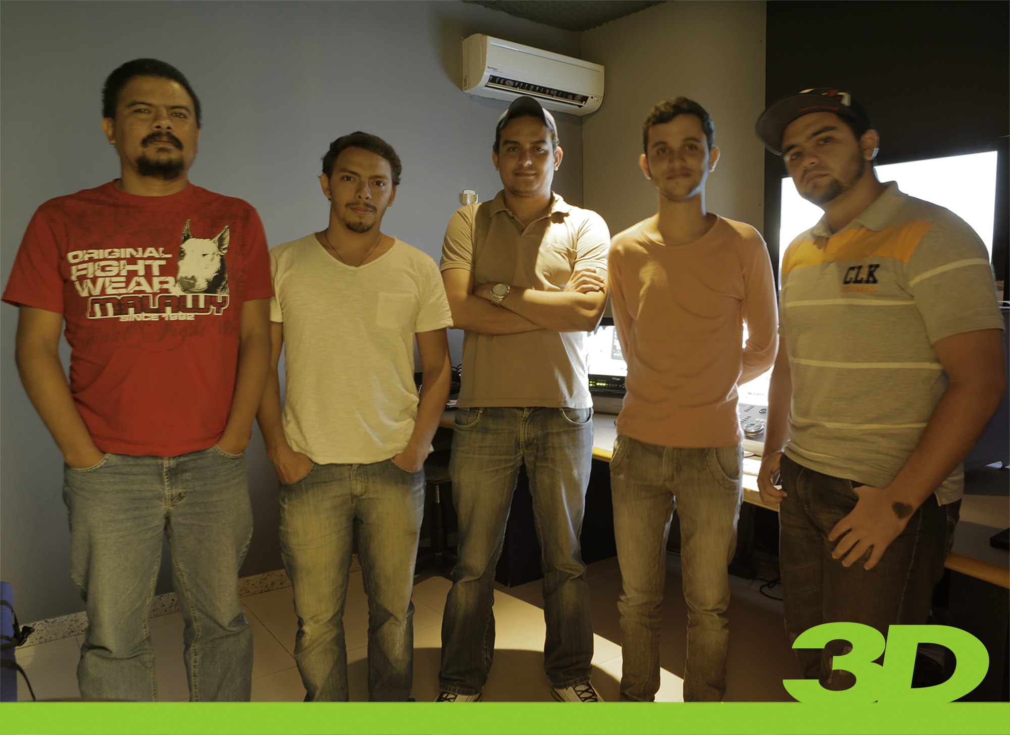 ime de edição da 3D Produções: da esquerda para direita, Mario Costa, Eberti Paulo, Gui Costa Leite, Ariel Santos e Bruno Sarraf.